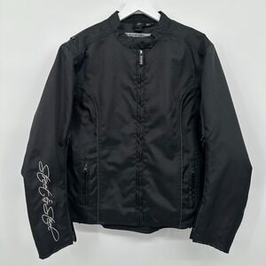 Street & Steel Motorcycle Biker Jacket Womens Large‎ Water Resistant NO LINING